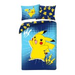 SINGLE DUVET SET MICROFIBER 140 X 200 CM POKEMON PIKACHU POK-1132BL