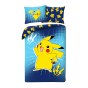 POŚCIEL MIKROFIBRA 140 X 200 CM POKEMON PIKACHU POK-1132BL