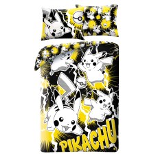 SINGLE DUVET SET MICROFIBER 140 X 200 CM POKEMON PIKACHU POK-1156BL
