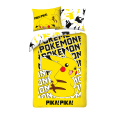 SINGLE DUVET SET MICROFIBER 140 X 200 CM POKEMON PIKACHU POK-1042BL