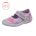 PANTOFLE TEKSTYLNE KAPCIE SUPERFIT BELINDA HELLGRAU/PINK 0-800288-0600