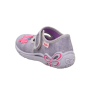 PANTOFLE TEKSTYLNE KAPCIE SUPERFIT BELINDA HELLGRAU/PINK 0-800288-0600