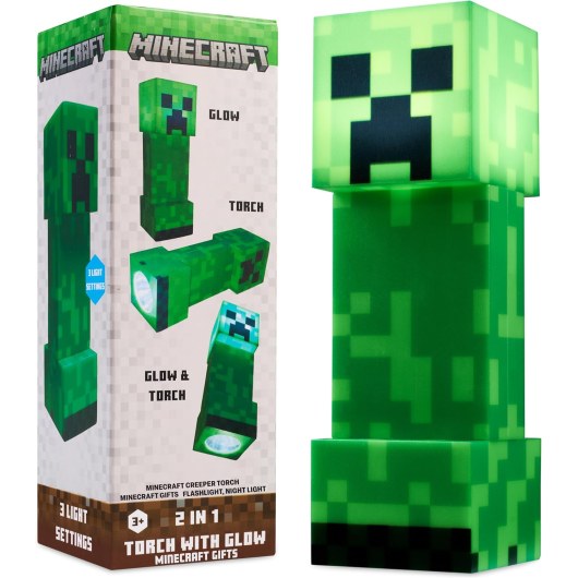 LATARKA Z LAMPKĄ 2W1 MINECRAFT CREEPER