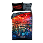SINGLE DUVET SET MICROFIBER 140 X 200 STRANGER THINGS STR-066BL