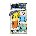 SINGLE DUVET SET MICROFIBER 140 X 200 CM POKEMON PIKACHU POK-1153BL