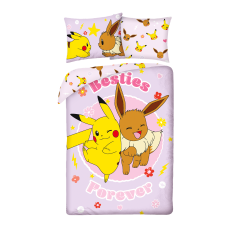 SINGLE DUVET SET MICROFIBER 140 X 200 CM POKEMON PIKACHU POK-1198BL