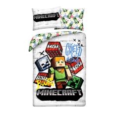 POSCIEL MIKROFIBRA 140 X 200 CM MINECRAFT MNC-743BL