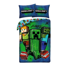 POSCIEL MIKROFIBRA 140 X 200 CM MINECRAFT MNC-948BL