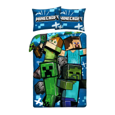 POSCIEL MIKROFIBRA 140 X 200 CM MINECRAFT MNC-949BL