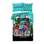 POŚCIEL MIKROFIBRA 140 X 200 CM MINECRAFT MOVIE MNM-009BL