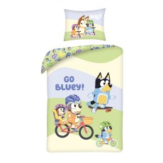 SINGLE DUVET SET 140 X 200 CM BLUEY BY-9740BL
