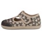 PANTOFLE TEKSTYLNE KAPCIE BAREFOOT MIDO SHOES BROWN HEARTS