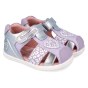 SANDALS BAREFOOT BIOMECANICS FIRST STEPS 262161-B879 PLATA Y LILA