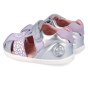SANDALS BAREFOOT BIOMECANICS FIRST STEPS 262161-B879 PLATA Y LILA