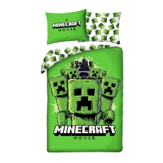 POSCIEL BAWELNIANA 140 X 200 CM MINECRAFT MOVIE MNM-015BL