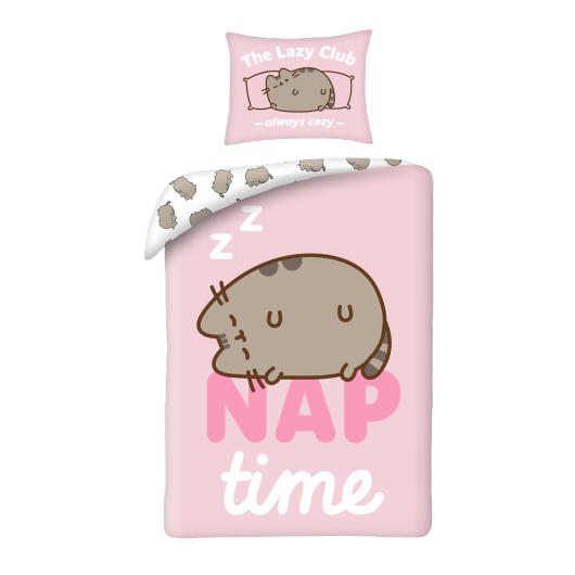 POŚCIEL MIKROFIBRA 140 X 200 CM PUSHEEN THE CAT PUS-2283BL