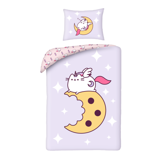 SINGLE DUVET SET MICROFIBER 140 X 200 CM PUSHEEN THE CAT PUS-2252BL