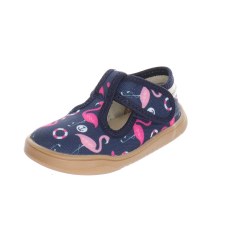 SLIPPERS BAREFOOT MILAMI TREND NAVY BLUE FLAMINGOS