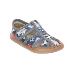 PANTOFLE SANDALY KAPCIE BAREFOOT MILAMI GREY FOOTBALL