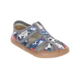 PANTOFLE SANDAŁY KAPCIE BAREFOOT MILAMI GREY FOOTBALL