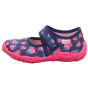PANTOFLE TEKSTYLNE KAPCIE SUPERFIT BONNY BLAU/PINK 0-800283-8800
