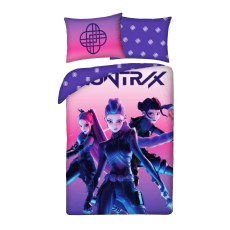 SINGLE DUVET SET COTTON 160 X 200 CM DEMON HUNTERS DSYAT8CKPO-BL