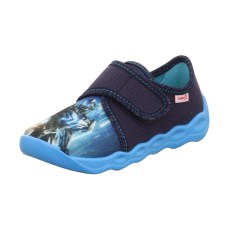 PANTOFLE TEKSTYLNE KAPCIE SUPERFIT BUBBLE BLAU 1-006274-8060