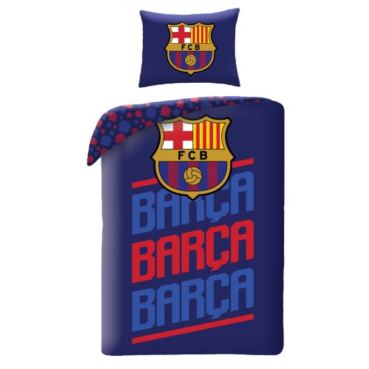 POŚCIEL BAWEŁNIANA 160 X 200 CM FC BARCELONA FCB-4515BL